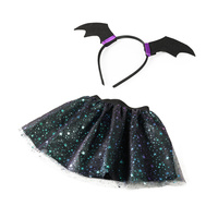 Kostým Sukně tutu s čelenkou netopýr