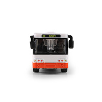 Kovový autobus červený 18 cm