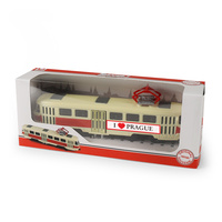 Tramvaj kovová červená 16 cm PRAGUE