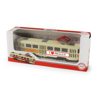 Tramvaj kovová žlutá 16 cm PRAGUE