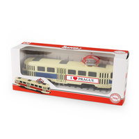 Tramvaj kovová modrá 16 cm PRAGUE