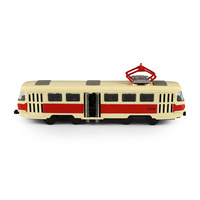 Tramvaj kovová červená 16 cm-otevírací dveře