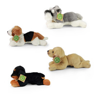 Plyšový pes ležící 4 druhy 22 cm eco-friendly