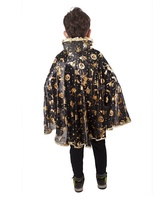 Dětský čarodějnický plášť černý s potiskem