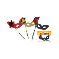 Škraboška s pérem různé barvy