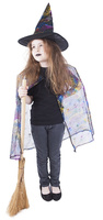 Dětský plášť s kloboukem čarodějnice Halloween
