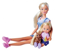 Panenka Steffi a Evička Rabbit Family