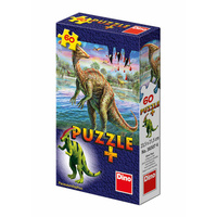 Dino Puzzle Dinosauři + figurka 60 dílků