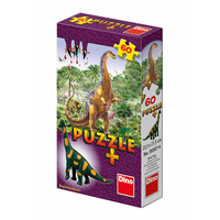 Dino Puzzle Dinosauři + figurka 60 dílků
