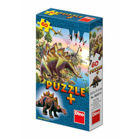 Dino Puzzle Dinosauři + figurka 60 dílků