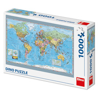 Dino Puzzle Politická Mapa Světa 1000 dílků
