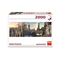 Dino Panoramatické Puzzle Paříž Koláž 2000 dílků