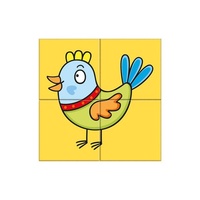 Dino Dřevěné kostky Kubus Veselé obrázky 4 kostky