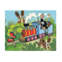 Dino Dřevěné kostky kubus Krtek a dopravní prostředky 20 kostek