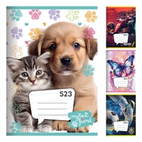 Školní Sešit 523 linkovaný 12mm odsazená linka 20 listů A5