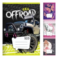 Školní Sešit 523 linkovaný 12mm odsazená linka 20 listů A5