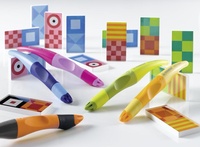 Stabilo ergonomické pero Easy Start pro praváky tm.modrá-sv.modrá