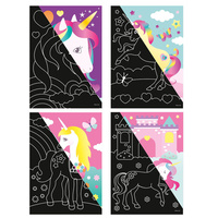 Kreativní sada škrabací obrázky Jednorožec