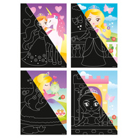 Kreativní sada škrabací obrázky Princezna