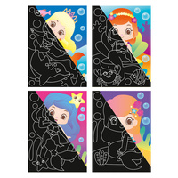 Kreativní sada škrabací obrázky Mořská víla