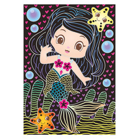 Kreativní sada škrabací obrázky Mořská víla