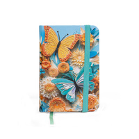 Zápisník Motýli s barevnou ořízkou 7,5x10,5cm