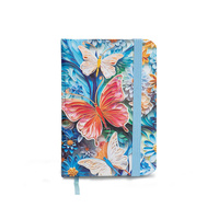 Zápisník Motýli s barevnou ořízkou 7,5x10,5cm