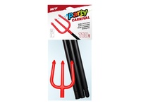 Vidle čertovské skládací plast 110cm na kartě 17x41cm karneval
