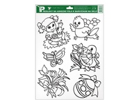 Předloha Barvy na sklo 1578 vyvýšená kontura velikonoční motiv různé druhy