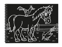 Škrabací Obrázek Blok duha 10 listů 14x10cm