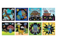 Škrabací obrázek blok 15x15cm 8l MAGIC boys