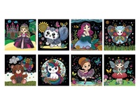 Škrabací obrázek blok 15x15cm 8l MAGIC girls