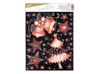 Okenní fólie vánoce glitrová 30x42cm různé druhy