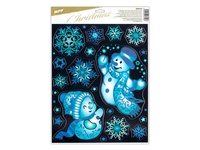 Okenní fólie vánoce glitrová 30x42cm různé druhy