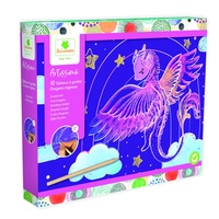 Škrabací obrázek Dráčci 10ks 20x24cm v krabičce 26,5x22x4cm