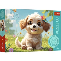Puzzle Být štěňátkem 33x22cm 60 dílků v krabičce 21x14x4cm