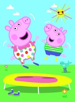 Minipuzzle miniMaxi 20 dílků Prasátko Peppa/Peppa Pig 4 druhy v krabičce 11x8cm 24ks v boxu