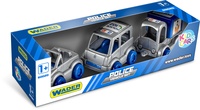 +Auto policejní Kid Cars 3ks plast 10cm v krabičce 30x8x10cm 12m+ Wader