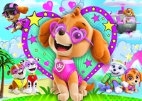 Trefl Puzzle třpytivé Paw Patrol Tlapková patrola 100 dílků