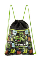 Stil Školní Vak Sáček na cvičky přezůvky Dinosaurus T-Rex