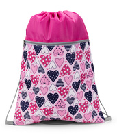 Stil Školní Vak Sáček na cvičky přezůvky Srdce Hearts