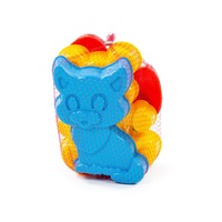 Formičky Zvířátka 4ks veverka,pejsek,kotě,méďa