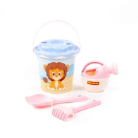 Sada na písek č. 654 safari: Kbelíček se samolepkou, Sítko "Sluníčko", Lopatka č.5, Hrabičky č.5, Ko