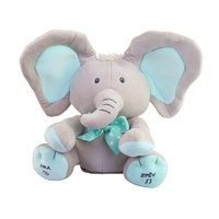 Sloník hra na schovávanou 25cm tyrkysový