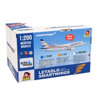 Letadlo Smartwings na setrvačník 20cm se světem a hlášením kapitána a letušky