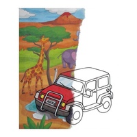 Omalovánka s vodním fixem . Auta