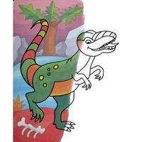 Omalovánka s vodním fixem . Dinosauři