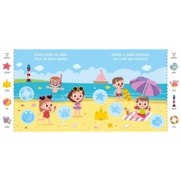 Prcek objevuje. Hledání a nalepování s pejskem