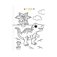 Omalovánka s vodovými barvami. Dinosauři