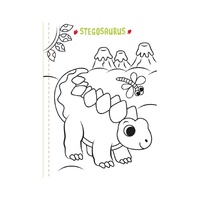 Omalovánka s vodovými barvami. Dinosauři
